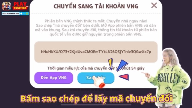 sao chép mã chuyển đổi play together