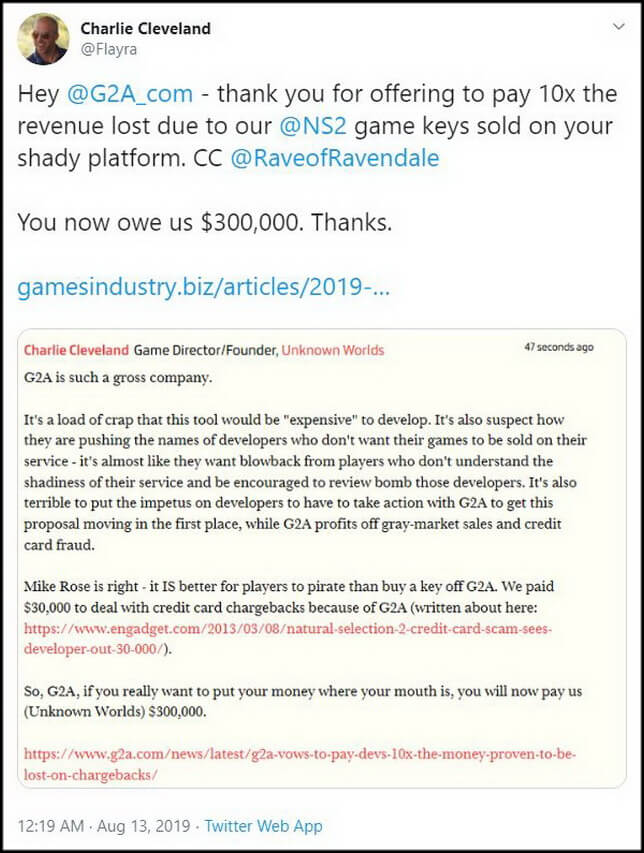 Nền tảng bán game G2A bị các nhà phát triển đòi bồi thường gấp 10 lần vì lừa đảo