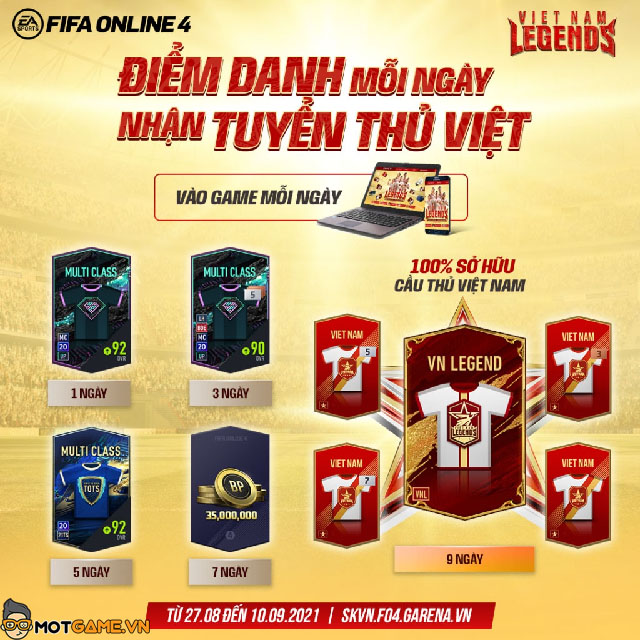 Hướng dẫn cách nhận cầu thủ VietNam Legends FO4