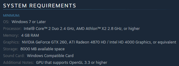 Full Throttle Remastered PC system requirements