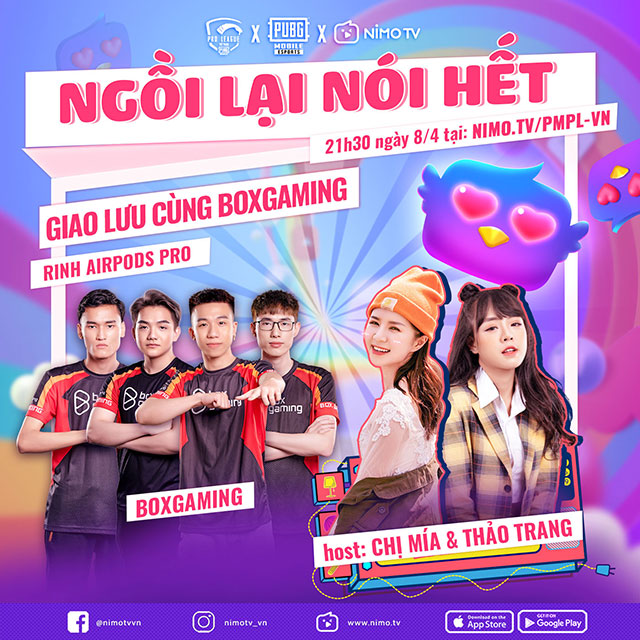 Box Gaming tham gia talkshow độc quyền trên Nimo TV cùng MC Thảo Trang và Chị Mía