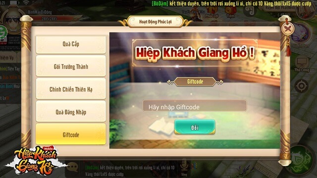 Hiệp Khách Giang Hồ Mobile tặng giftcode và khai mở chuỗi sự kiện mừng Open Beta