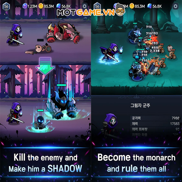 Shadow Knights : Idle RPG game nhập vai AFK với gameplay đậm chất bóng tối!