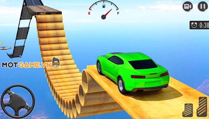 Mega Ramp Stunt Crash Games 3D: Quái xế đường đua