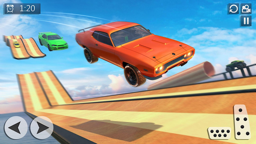 Mega Ramp Stunt Crash Games 3D: Quái xế đường đua