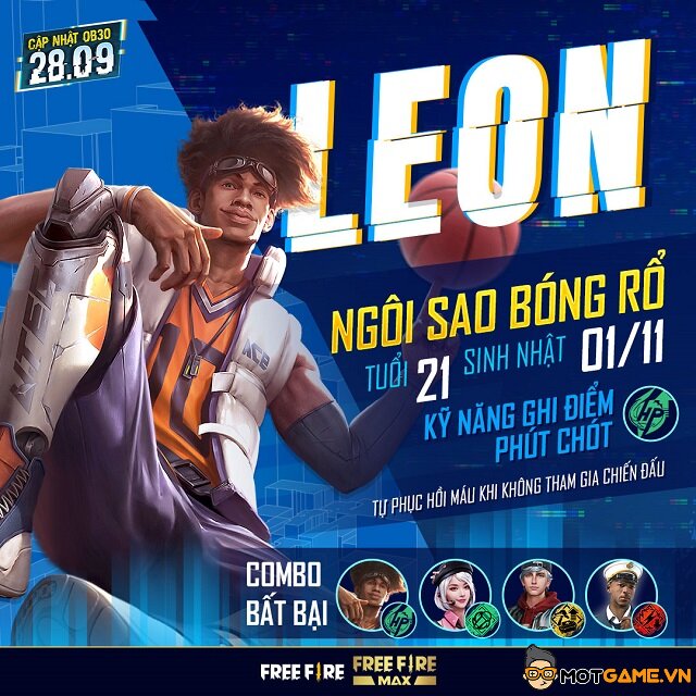Tất tần tật thông tin về nhân vật mới Leon trong Free Fire