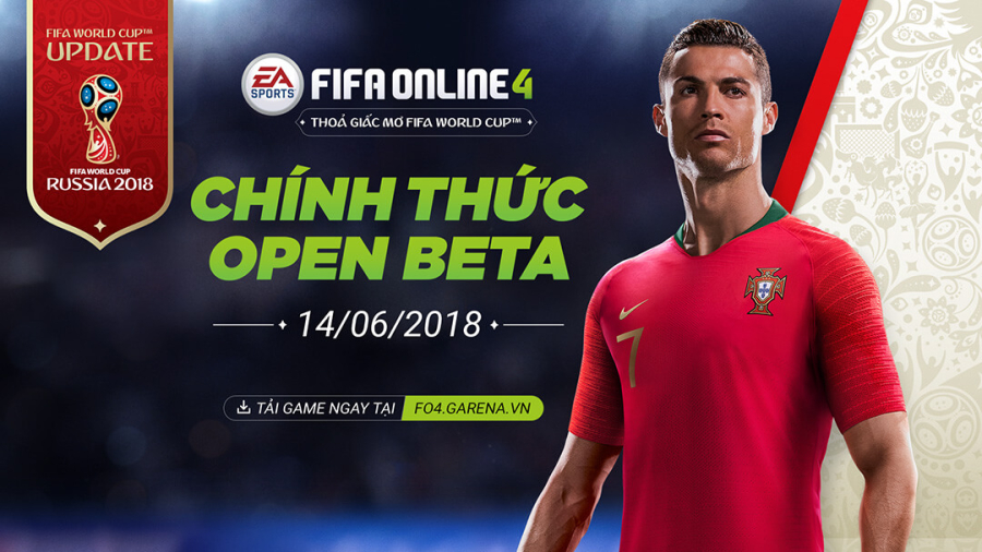 FIFA Online 4 chính thức mở Open Beta vào ngày World Cup diễn ra, đó là 14.06